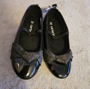 Black Bowed Ballerina Shoes